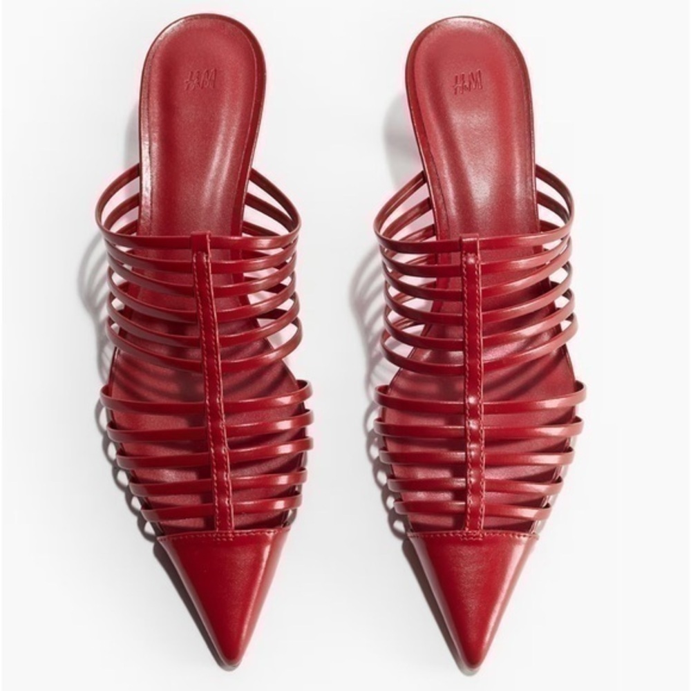 Red straps mules - Picture 8 of 14